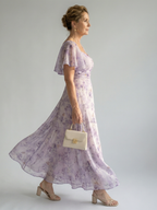 Vaelis |  Flutter Sleeve Maxi Dress
