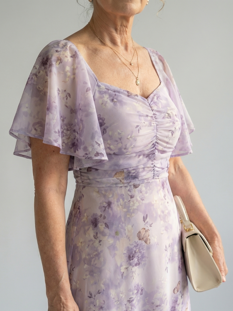 Vaelis |  Flutter Sleeve Maxi Dress