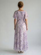 Vaelis |  Flutter Sleeve Maxi Dress