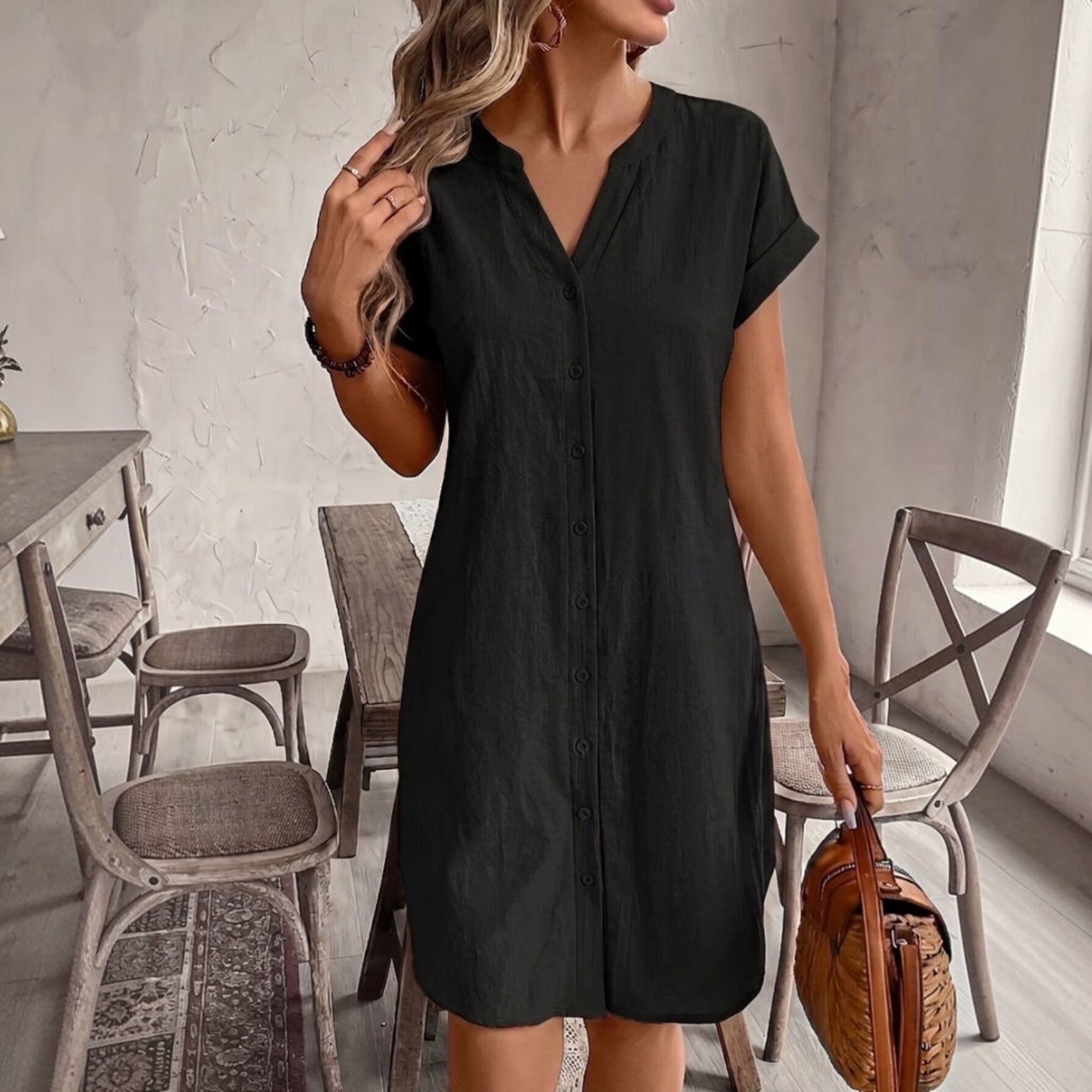 Tess Linen Shirt Dress