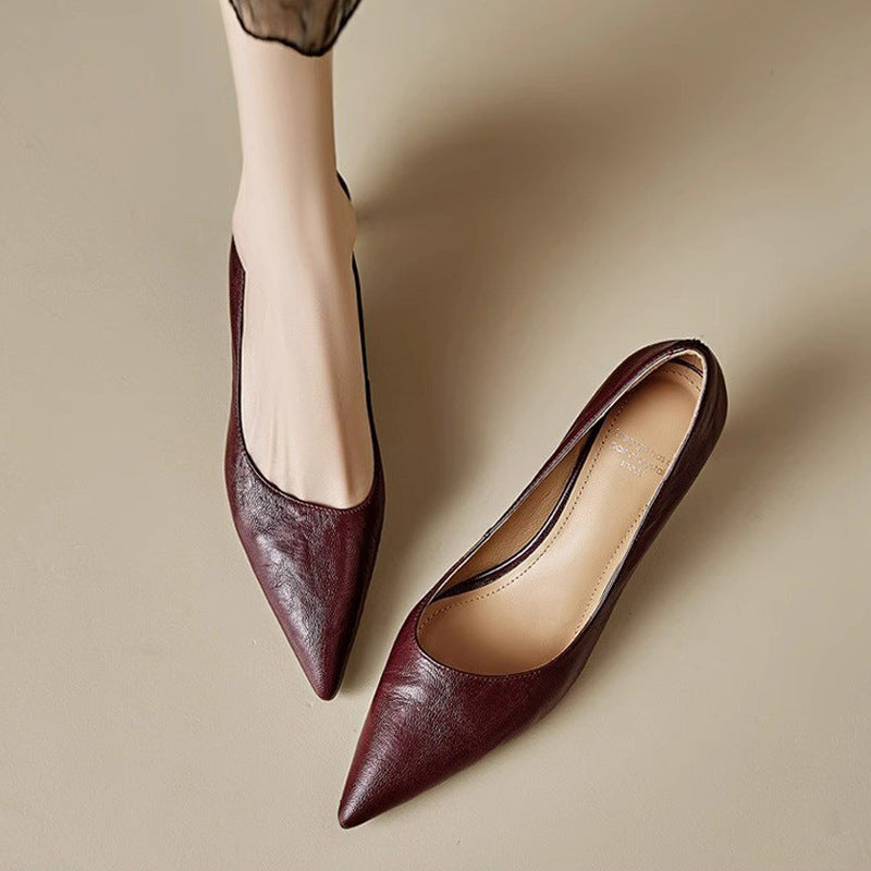 Maïa Leather Kitten Heel