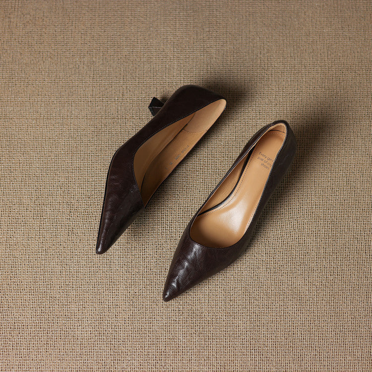 Maïa Leather Kitten Heel