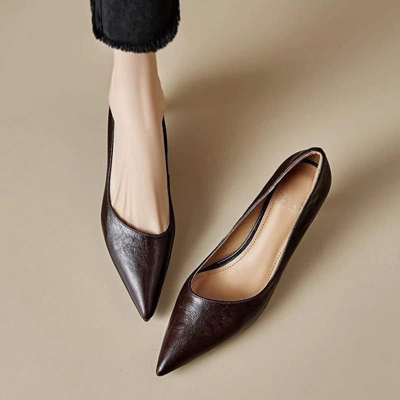 Maïa Leather Kitten Heel