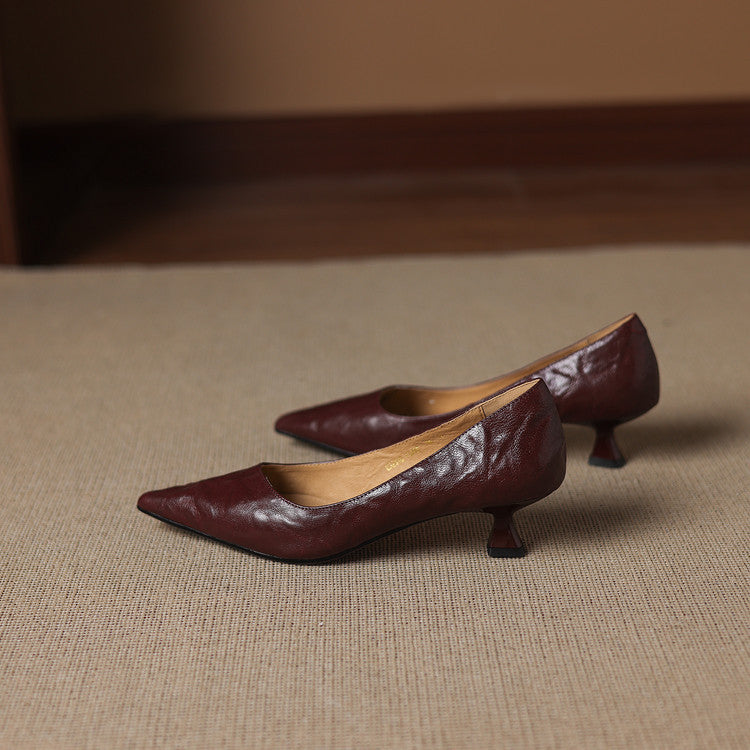Maïa Leather Kitten Heel