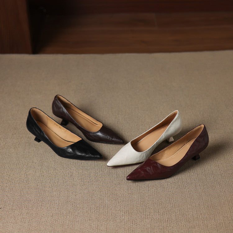 Maïa Leather Kitten Heel