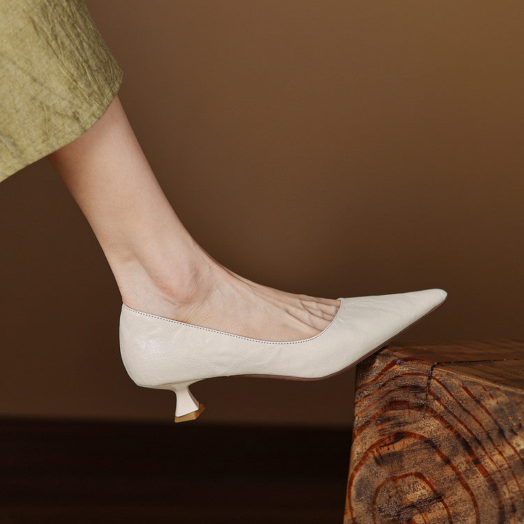 Maïa Leather Kitten Heel