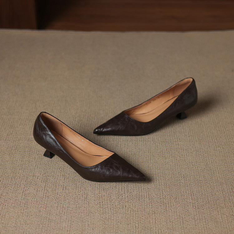 Maïa Leather Kitten Heel