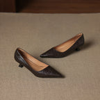 Maïa Leather Kitten Heel