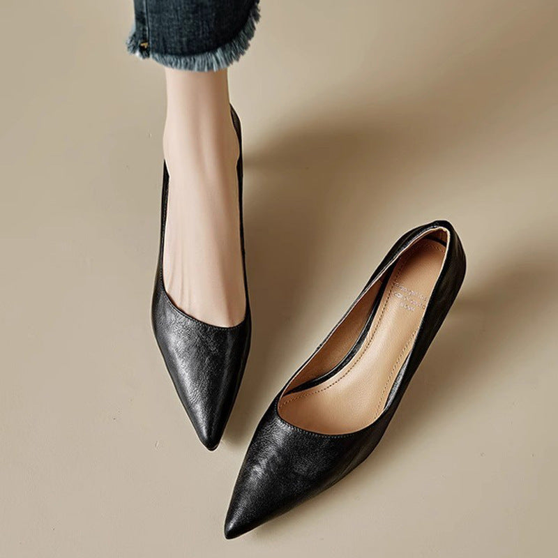 Maïa Leather Kitten Heel
