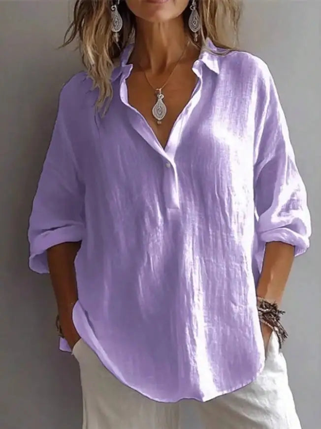 Lavande Linen Blouse