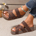 Riviera Woven Leather Sandal