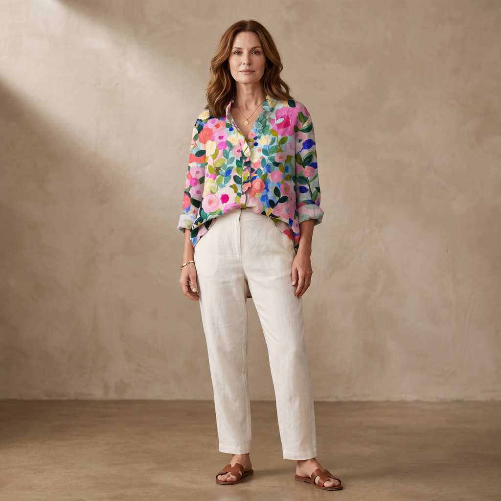 Margot Artist Print Blouse
